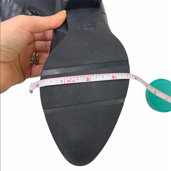 Belle Classical knee high black leather boots 6 stretch panel - Picture 9 of 10